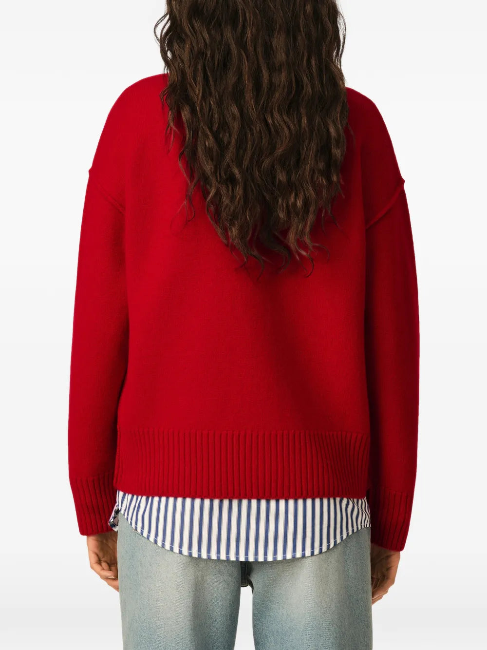 Ami de Coeur Cardigan aus Wolle mit Rundhalsausschnitt