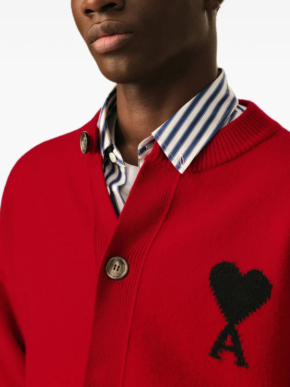 Ami de Coeur Cardigan aus Wolle mit Rundhalsausschnitt