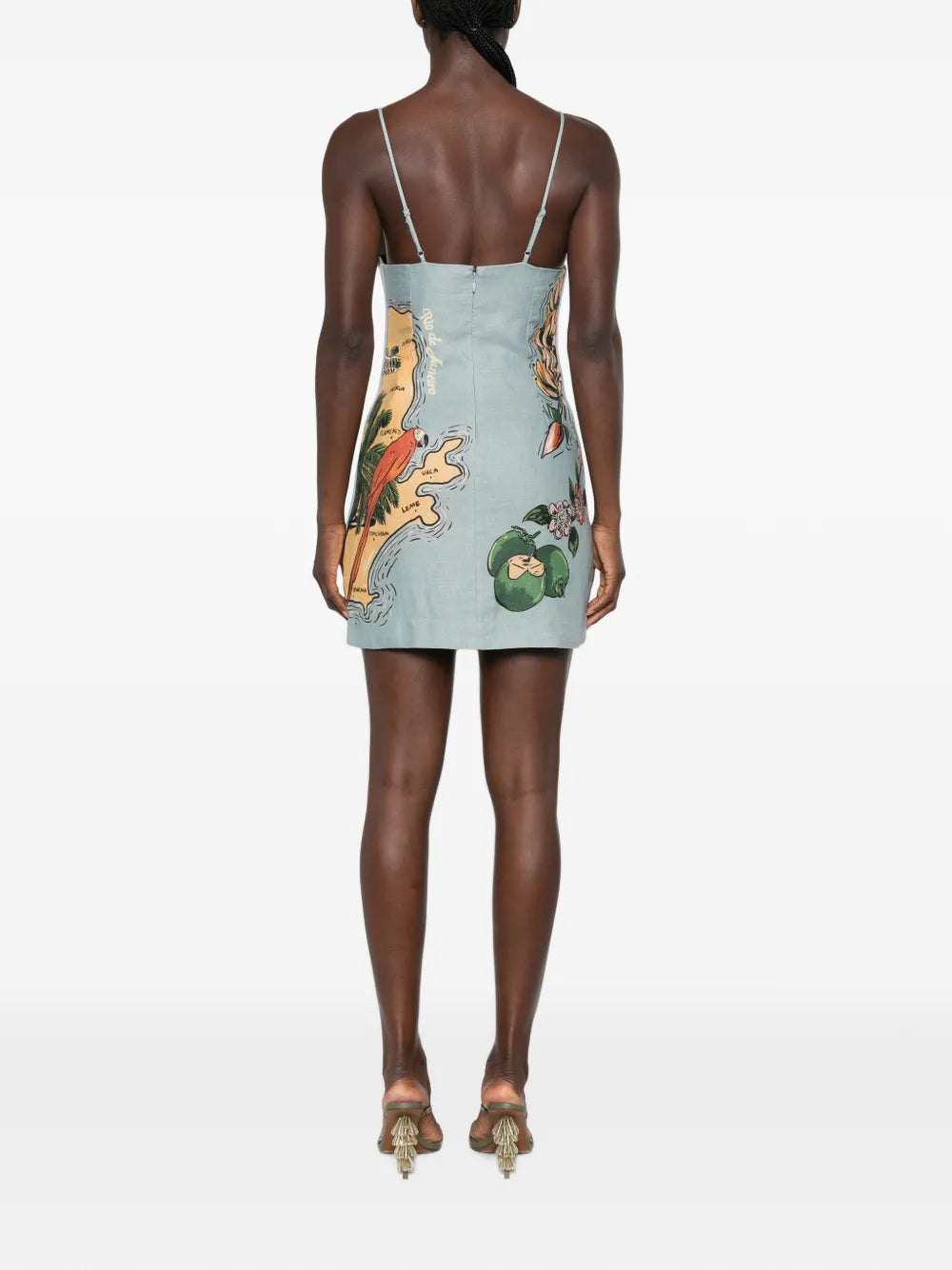 Beaches besticktes Mini-Kleid mit Blumenprint