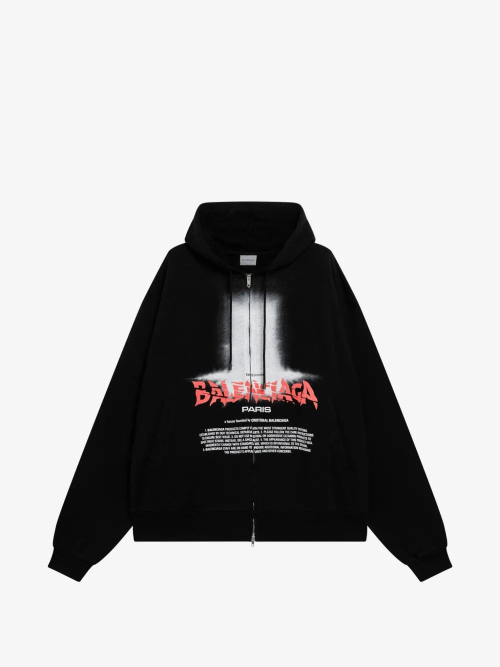 The Door Oversized Herren-Kapuzenjacke in Schwarz