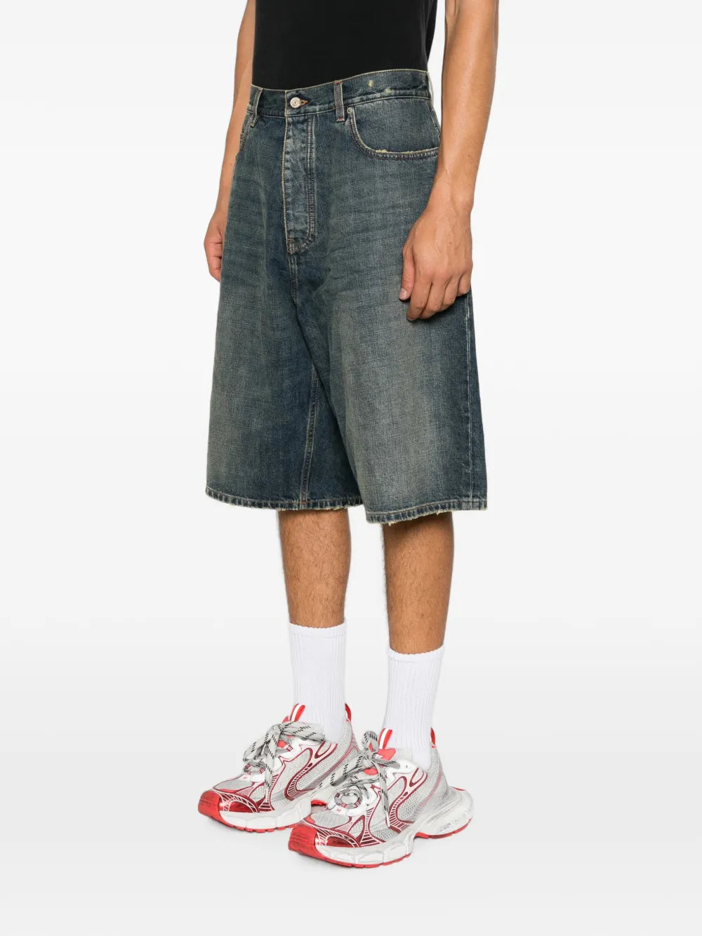 Ausgeblichene Jeans-Shorts