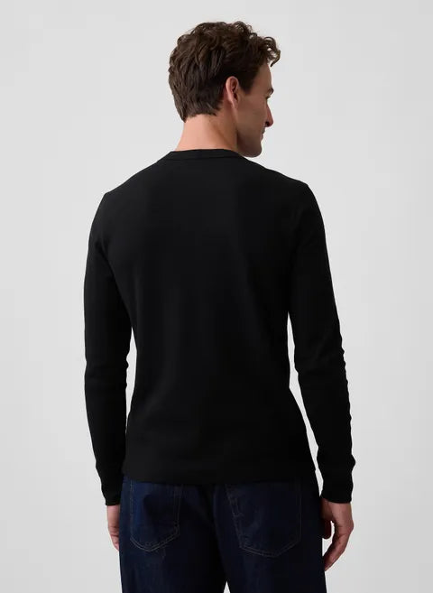 Herren Waffel-Shirt mit Logo