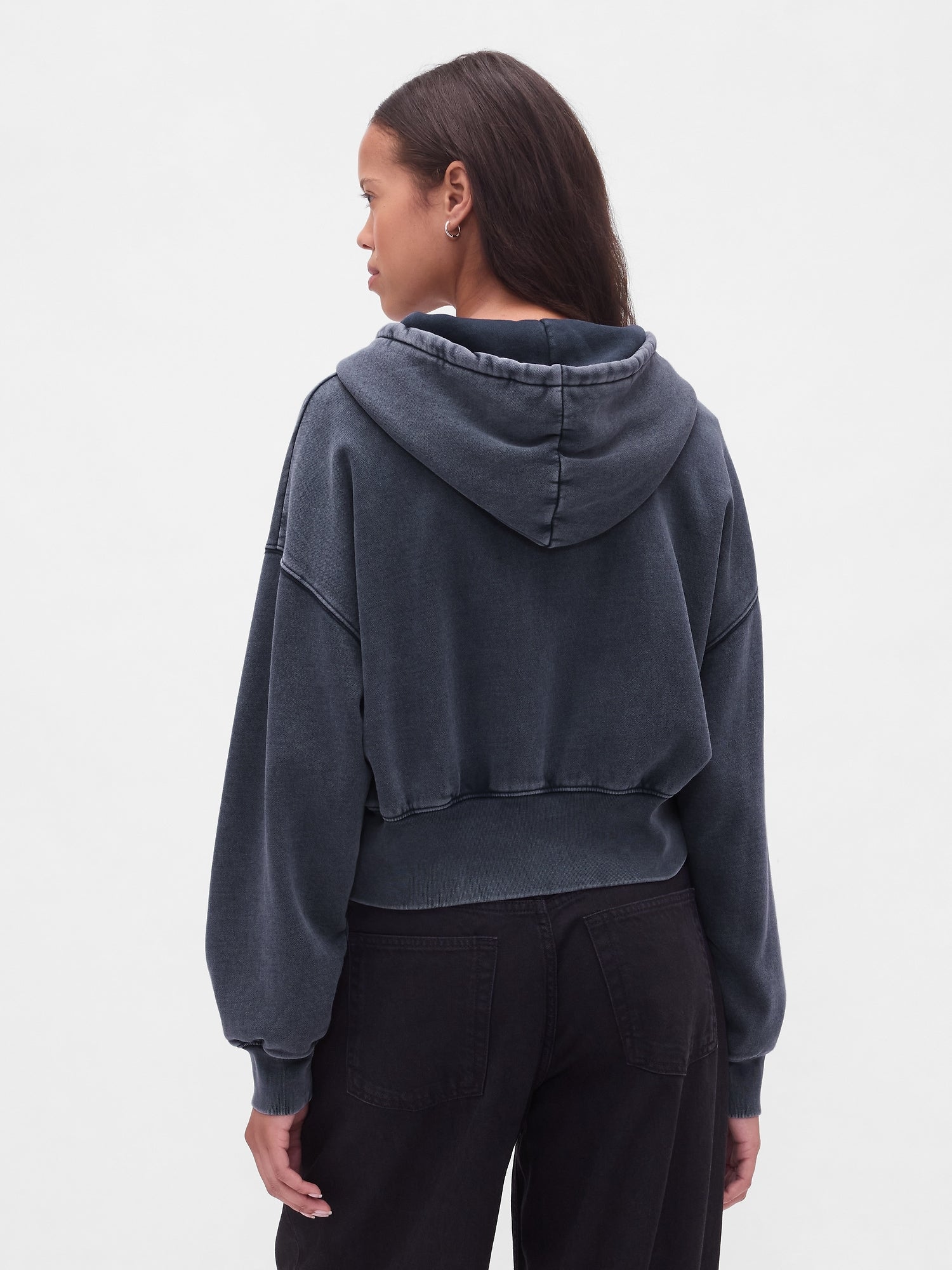 Mikina s kapucňou a logom so zipsom